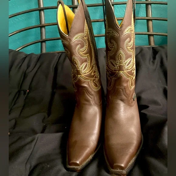 Shoes | Cowboy Boots In Good Condition Only Worn Once Coffee  display picture 1